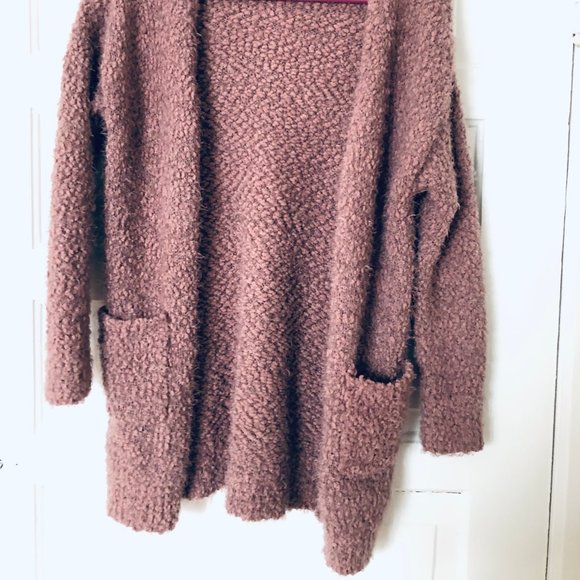 Shag Cardigan Mauve/Dusty Rose - Picture 2 of 2